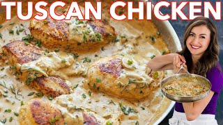 How To Make Easy Tuscan Chicken Recipe [upl. by Zonda860]