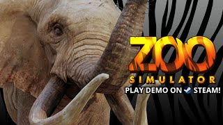 Zoo Simulator  Demo Gameplay Trailer  STEAM [upl. by Irwin]