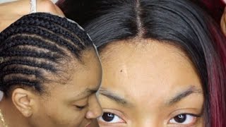 Sewing your full lace wig down  No glue at all [upl. by Arammahs]