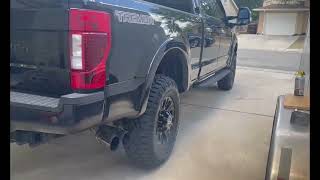 67 powerstroke Dpf delete with stock axel back vs mbrp axel back sound [upl. by Hose297]