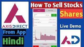 Stocks Shares Selling Live Demo From AxisDirect app [upl. by Hars287]