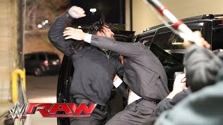 Roman Reigns halts The Authoritys escape Raw March 21 2016 [upl. by Narda157]