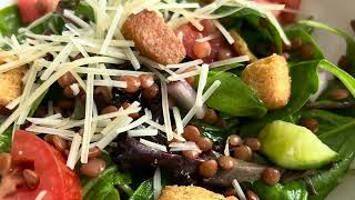 Healthy salad with lentils [upl. by Gabrila56]