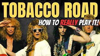 David Lee Roth  Tobacco Road  How to REALLY Play The Riff wTAB  masterthatriff 150 [upl. by Kirch]