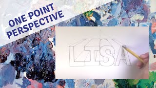 1Point Perspective Name Drawing Tutorial [upl. by Canice]