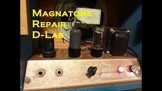 How to fix repair Vintage Magnatone tube guitar amp power supply hum [upl. by Amesari116]