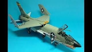 Trumpeter 132 F8 Crusader Part 1 Classic [upl. by Ainesey]