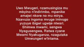 Kizito Mihigo  MWUNGERI WINTAMA [upl. by Clim]