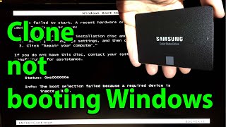 Windows does not boot after cloning SSD hard drive [upl. by Artined683]