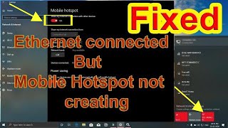 Mobile hotspot not working in Windows 10we can not setup mobile hotspot solvedFixed [upl. by Marilou782]