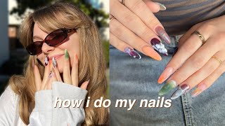 how to create aesthetic pinterest nails at home affordable for my girlies on a budget [upl. by Bausch]