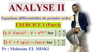 Équations différentielles du premier ordre EXERCICE 1 part 1 [upl. by Yelyab]