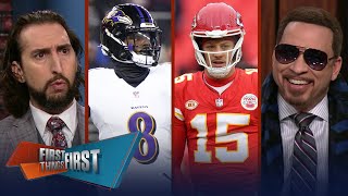 Chiefs lose to Raiders Mahomes optimistic Ravens roll Purdy amp 49ers  NFL  FIRST THINGS FIRST [upl. by Newfeld745]