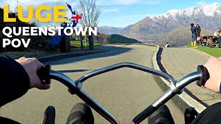 POV Luge Ride Queenstown A Must Do Activity  New Zealand Skyline [upl. by Tur]