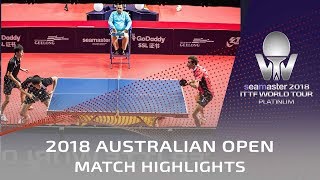 Simon GauzyHugo Calderano vs Dean ShuXu Nathan  2018 Australian Open Highlights Pre [upl. by Ehsom]