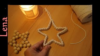 𝗠𝗮𝗰𝗿𝗮𝗺𝗲 with 𝗟𝗲𝗻𝗮 ⭐ Makramee Stern ⭐ Kreuzknoten ⭐ Macrame star ⭐ Square Knot [upl. by Allicsirp]