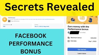 Facebook Performance Bonus Secrets  Eligibility Apply Tips and Payout Fixes [upl. by Ralina]