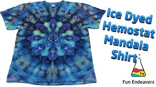 Tie Dye Pattern Ice Dyed Hemostat Mandala with the Mandala on the front and the back [upl. by Hospers]