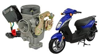 How to clean the carburetor in a 50cc chinese scooter [upl. by Loralyn709]