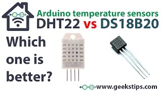 Arduino temperature sensor – DHT22 Temperature and humidity vs DS18B20 Temperature 1Wire [upl. by Orag]