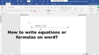 How to write an equation or formula in Word [upl. by Madi]