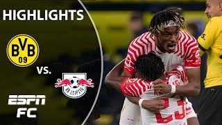 Borussia Dortmund vs RB Leipzig  Bundesliga Highlights  ESPN FC [upl. by Barbaraanne]