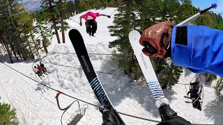 Skiers Jump OVER A Chairlift Best Party Lap Ever [upl. by Sidky707]