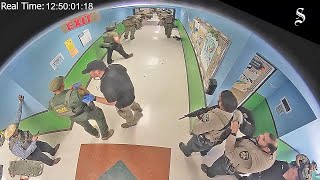 Surveillance Video Shows Police Response to Uvalde Shooting [upl. by Ogdon]