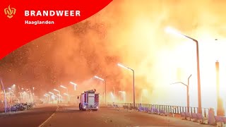 Brandweer Haaglanden  Incident Vreugdevuur Scheveningen 2019 [upl. by Cornela]