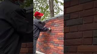 Brick wall cladding manufacturing shorts [upl. by Shoemaker993]