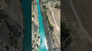 Corinth Canal Greece  by drone greece drone holiday corinth canal κορινθοσ sightseeing [upl. by Hartmann]