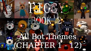 Roblox  Piggy Book 2 All Bot Themes [upl. by Sonitnatsnok]