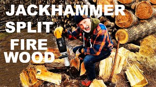 Can you split FIREWOOD with a JACKHAMMER [upl. by Downes]