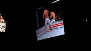 Crowd reaction of Dan Henderson knocking out Michael Bisping [upl. by Eetnwahs]