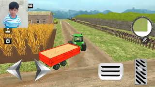 kaddu paddu tractor trolley video game and tractor sunforming Tractorsunforming [upl. by Eissalc]