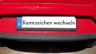 Kennzeichen wechseln  Nummernschild wechseln montieren  Auto Kennzeichen wechseln [upl. by Ioab]