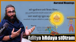 Aditya hRdaya stOtram Sanskrit Guided Chant with Narrated Meanings [upl. by Deeanne]