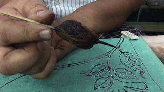 A leading Kalamkari artist in action [upl. by Thurlough105]