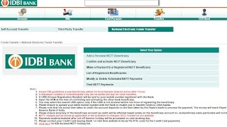 How to add beneficiary in IDBI Bank Netbanking [upl. by Arhsub557]