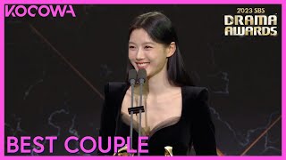 Best Couple Award Winners Song Kang amp Kim Yoo Jung  2023 SBS Drama Awards  KOCOWA [upl. by Pogue438]