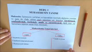 1MUHASEBENİN TANIMI VE İŞLEVLERİ FONKSİYONLARI [upl. by Neemsay]