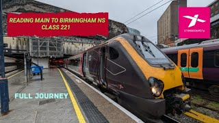 Reading Main To Birmingham New Street Class 221 XC Full Journey [upl. by Adleremse487]