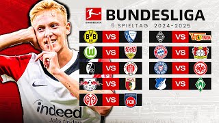 5Spieltag  BUNDESLIGA KICKTIPP 20242025 [upl. by Kuehn]