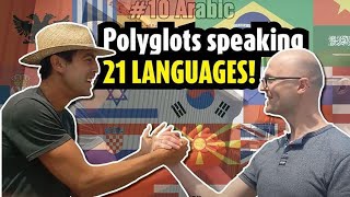 unique encounter between 2 polyglots in 21 languages [upl. by Harad]