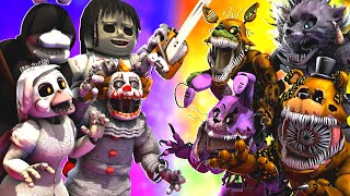 SFM FNaF Twisted vs Halloween Animatronics [upl. by Alilahk]