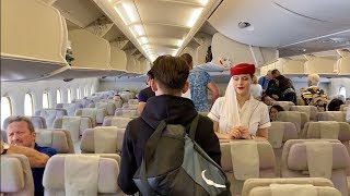 Emirates Airbus A380  Dubai to Amsterdam Economy Class [upl. by Eiramadnil]