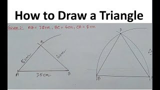 How to draw a triangle with given sides [upl. by Philine342]