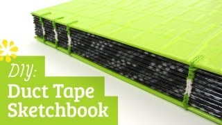 DIY Duct Tape Sketchbook  Coptic Stitch Bookbinding Tutorial  Sea Lemon [upl. by Lraed]