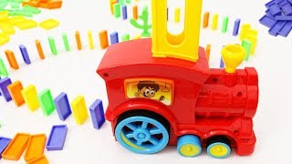 Domino Train Toy Set with Colorful Domino Blocks [upl. by Nerradal605]