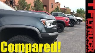 2017 Chevy Colorado ZR2 vs Ford Raptor vs Toyota Tacoma TRD Pro 060 MPH Mashup Review [upl. by Norga]